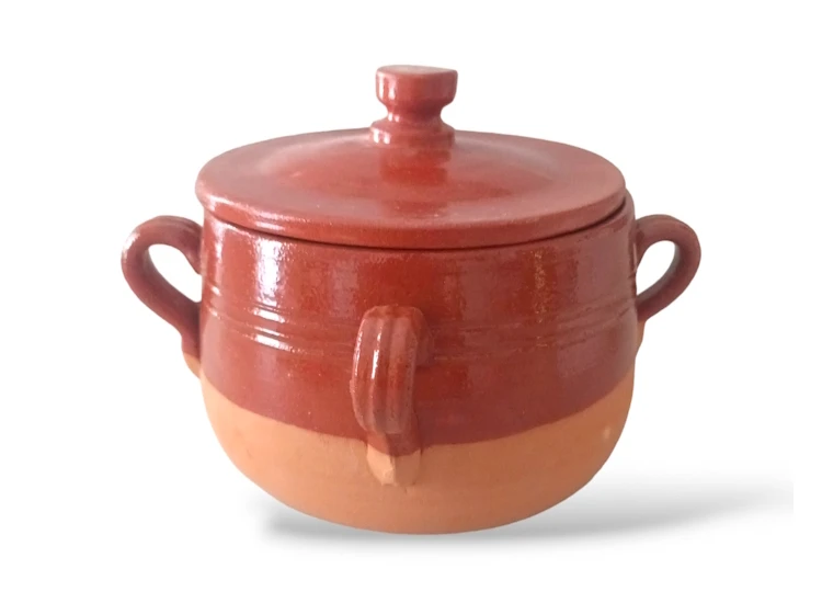 Pentola / Paiolo in terracotta con Coperchio